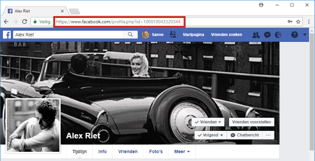 URL Facebook-profiel