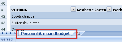 Naam van tabblad in Excel 2007