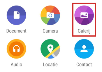 Open gallery in WhatsApp