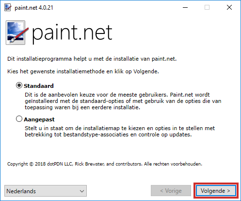 Paint.net installeren
