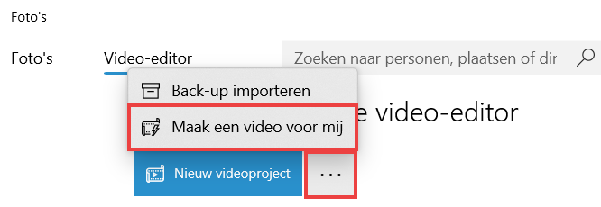 Create automatic video in Windows Photos