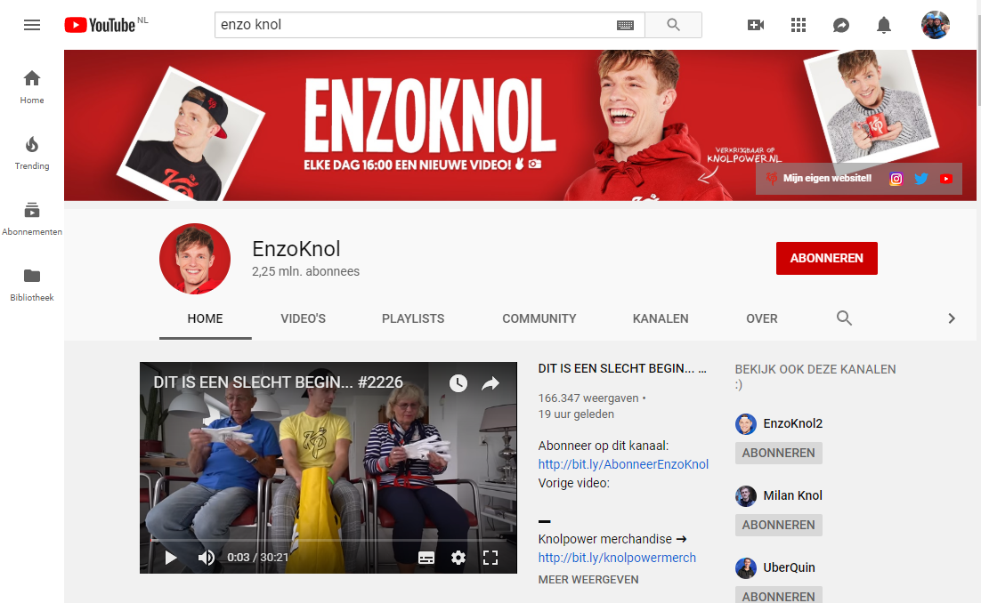 Vlogger Enzo Knol