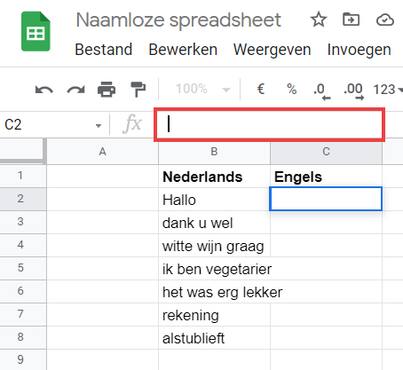 Get Google Sheets translated