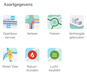 Kaartgegevens bekijken