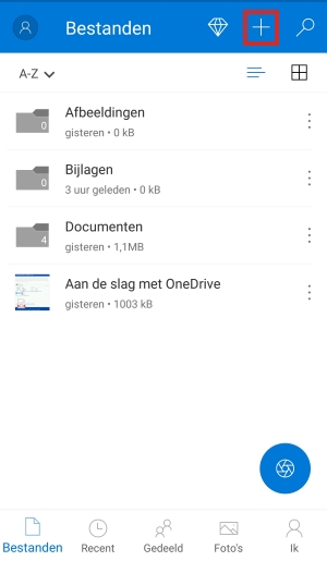 Bestand uploaden naar OneDrive