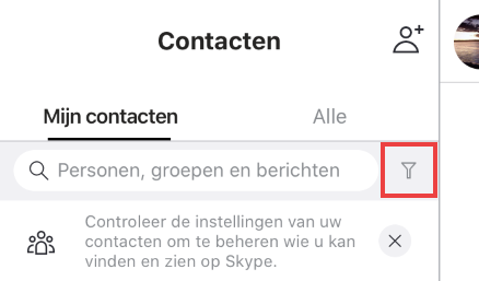 skype only online contacts