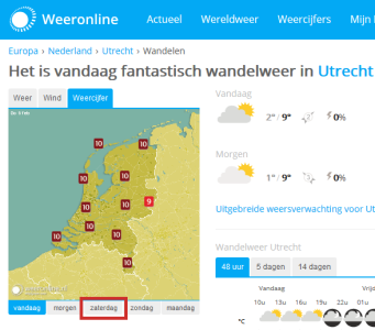 hiking weather map