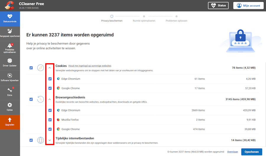 CCleaner gebruiken