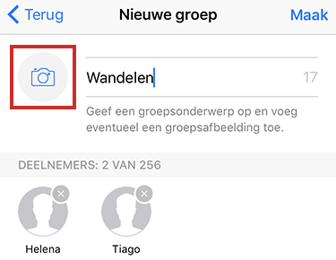 Add image to group chat WhatsApp on iPhone