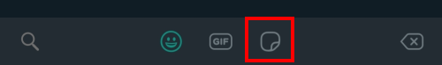 Sticker icon in WhatsApp