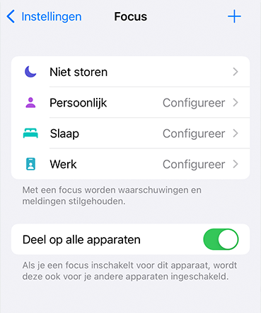 Focus iOS 15