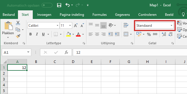 Getalnotatie Excel
