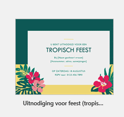 Tropical party invitation